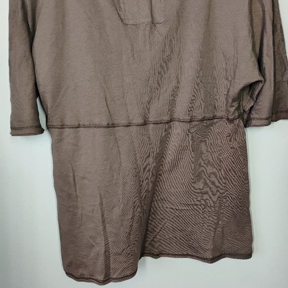 Ruehl Y2K Babydoll Top Brown Short Sleeve Casual School Womens Size Large - Picture 5 of 11